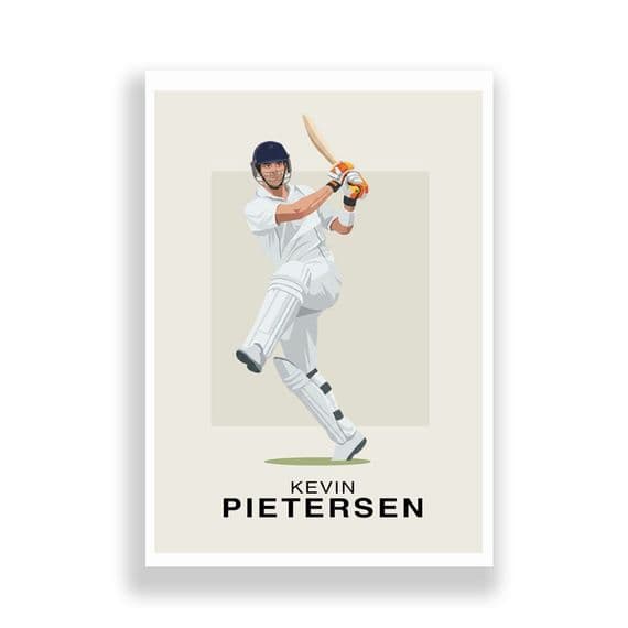 Cricket Print | Kevin Pietersen Illustration