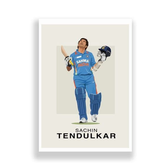 Cricket Print | Sachin Tendulkar Illustration (2)