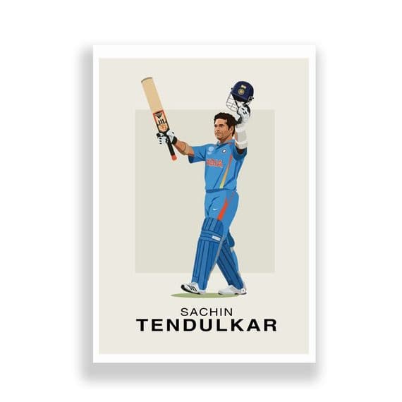 Cricket Print | Sachin Tendulkar Illustration (3)