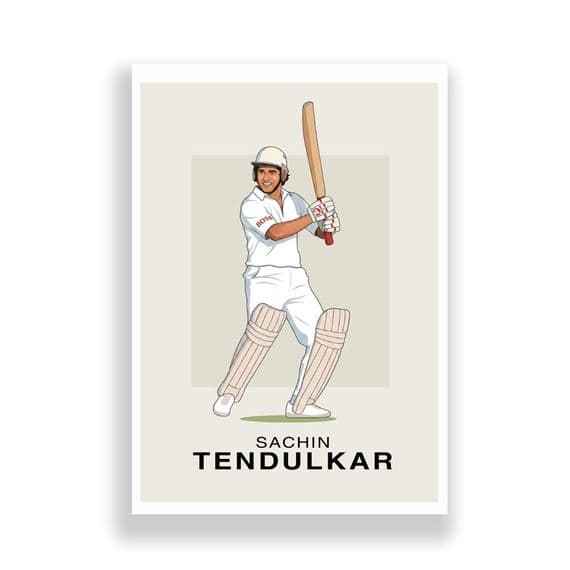 Cricket Print | Sachin Tendulkar Illustration