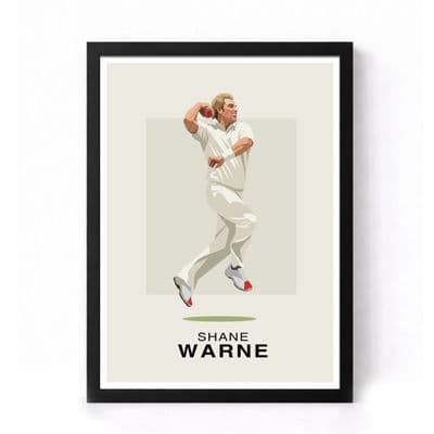 Cricket Print | Shane Warne Illustration