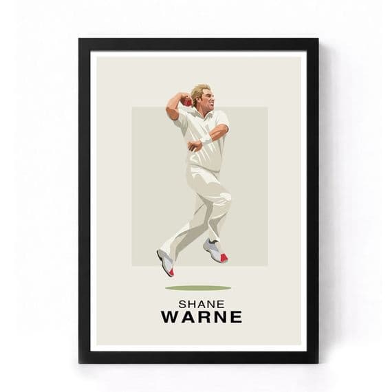 Cricket Print | Shane Warne Illustration