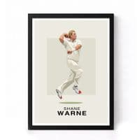 Cricket Print | Shane Warne Illustration