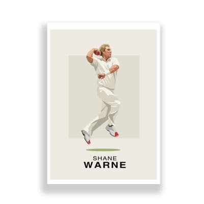 Cricket Print | Shane Warne Illustration