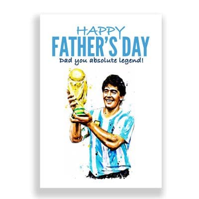 Diego Maradona Father's Day Card
