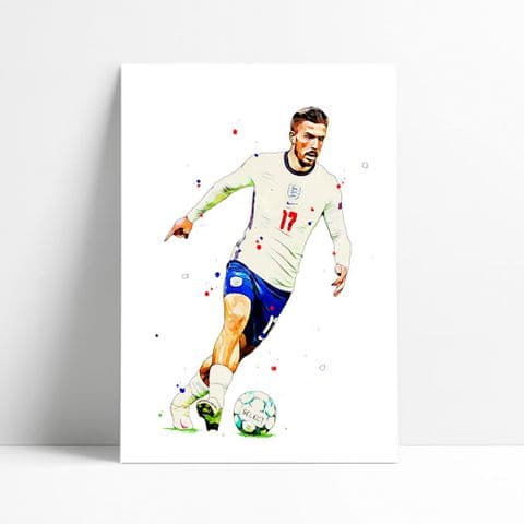 England | Jack Grealish Art Print