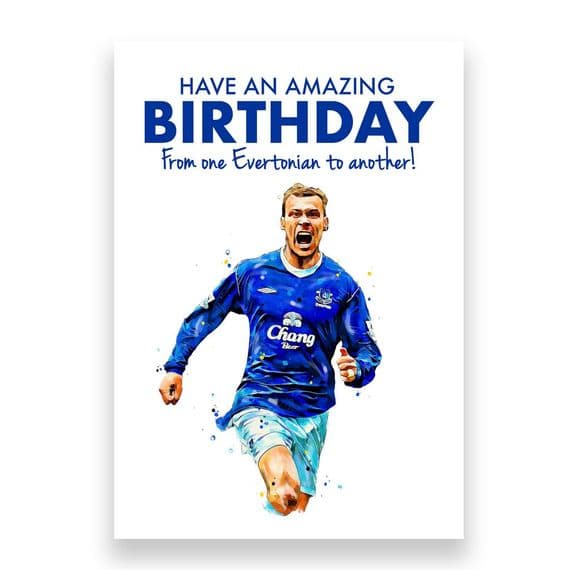 Everton Birthday Card | Duncan Ferguson