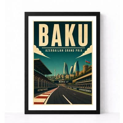 F1 Print | Baku Grand Prix Travel Print.