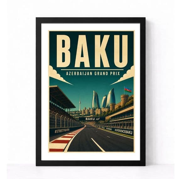 F1 Print | Baku Grand Prix Travel Print.