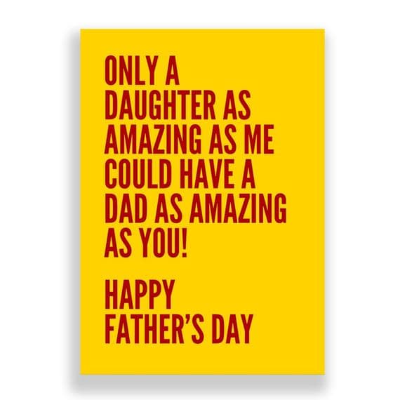 Father's Day  Card | Amazing Daughter!