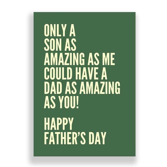 Father's Day  Card | Amazing Son!