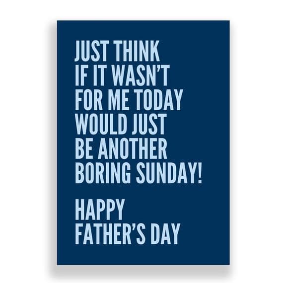 Father's Day  Card | Another Boring Sunday