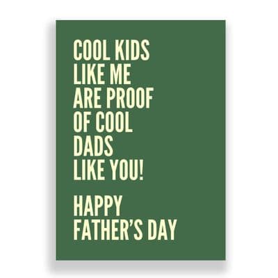 Father's Day  Card | Cool Kids Cool Dad