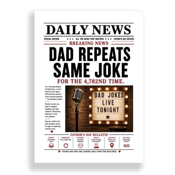 Father's Day  Card | Dad Repeats Joke