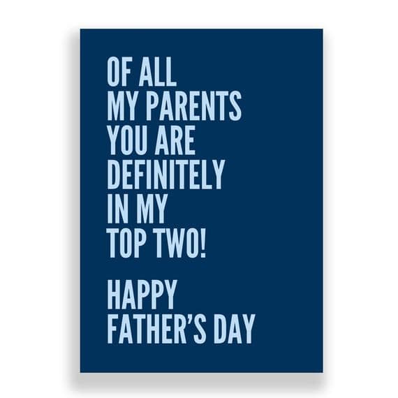 Father's Day  Card | Definitely in My Top Two!
