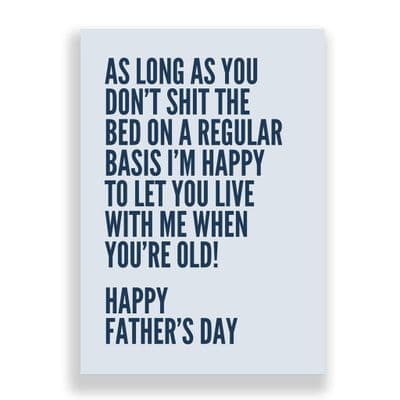 Father's Day  Card | Don't Shit The Bed!