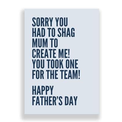Father's Day  Card | One For The Team
