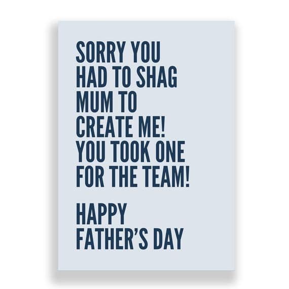 Father's Day  Card | One For The Team