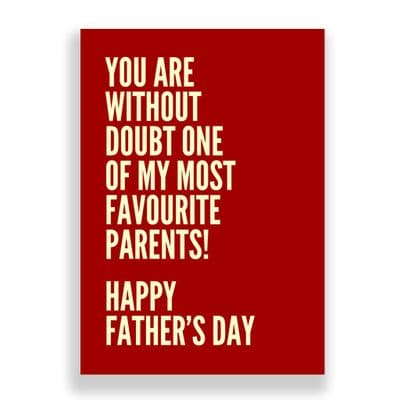 Father's Day  Card | One of My Favourite Parents!
