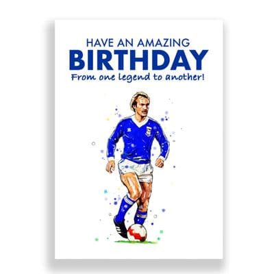 Ipswich Town Birthday Card | Mick Mills