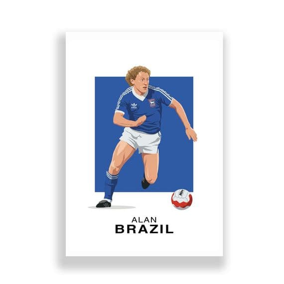 Ipswich Town Print | Alan Brazil