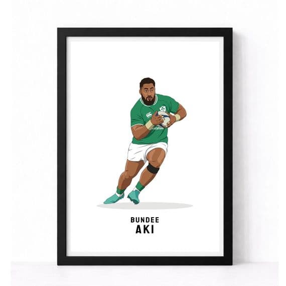 Ireland Rugby Print | Bundee Aki