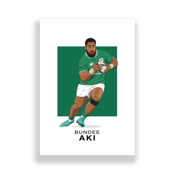 Ireland Rugby Print | Bundee Aki