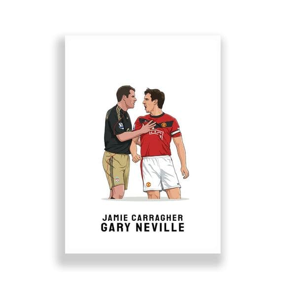 Jamie Carragher & Gary Neville Print