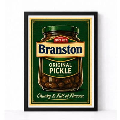 Kitchen Print | Retro Branston Pickle Label