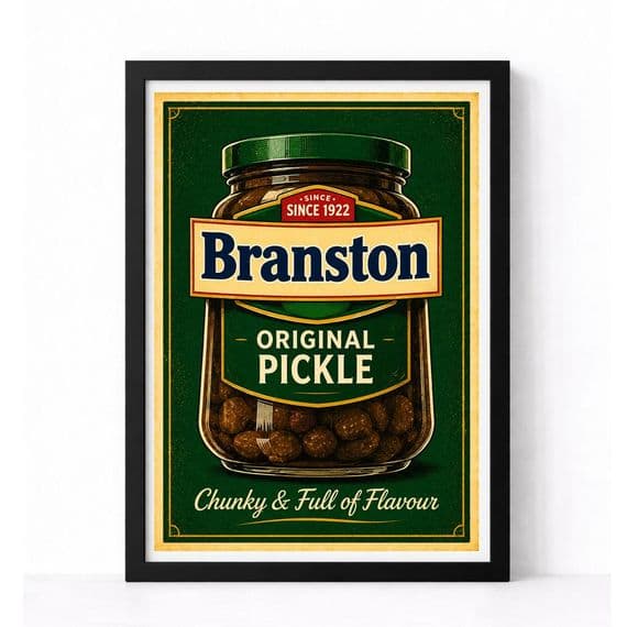 Kitchen Print | Retro Branston Pickle Label