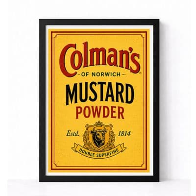 Kitchen Print | Retro Colman's Mustard Label