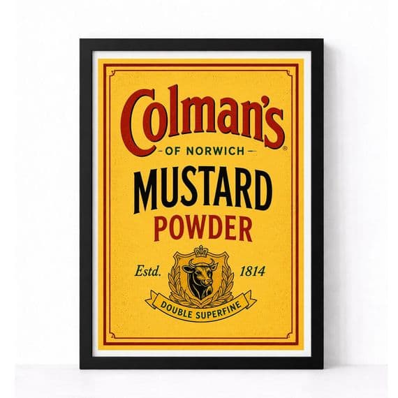 Kitchen Print | Retro Colman's Mustard Label