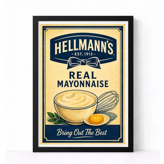 Kitchen Print | Retro Hellman's Mayo Label