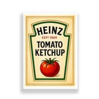 Kitchen Print | Retro Ketchup Label