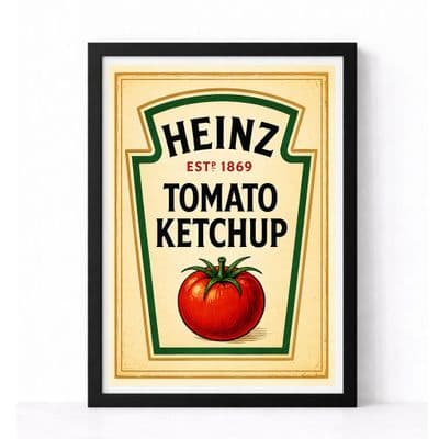Kitchen Print | Retro Ketchup Label