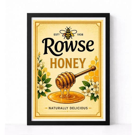 Kitchen Print | Retro Rowse Honey Label