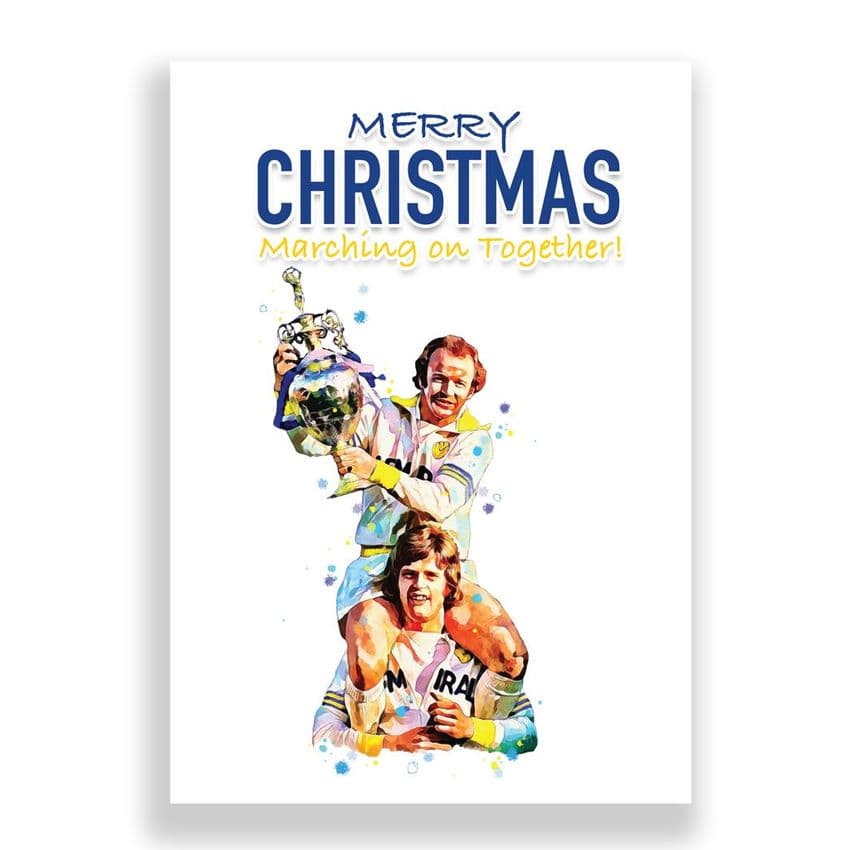 Leeds United Christmas Card | Billy Bremner | Gordon McQueen