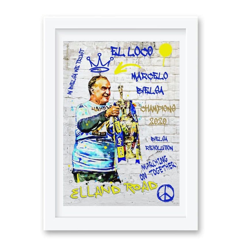 Leeds United Marcelo Bielsa Graffiti Art Print