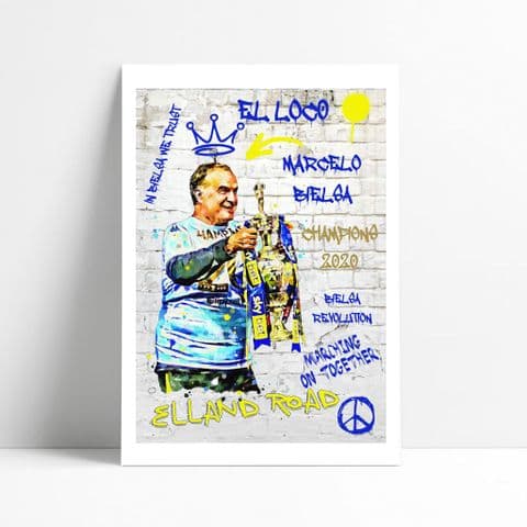 Leeds United | Marcelo Bielsa Graffiti Art Print