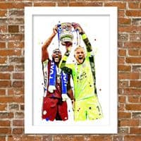 LEICESTER CITY - KASPER SCHMEICHEL & MORGAN
