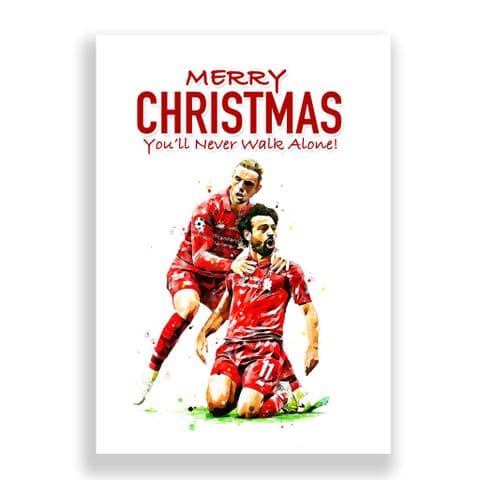 Liverpool Christmas Card | Mo Salah | Jordan Henderson