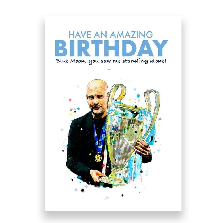 Manchester City Birthday Card | Pep Guardiola