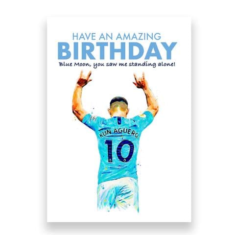 Manchester City Birthday Card | Sergio Aguero