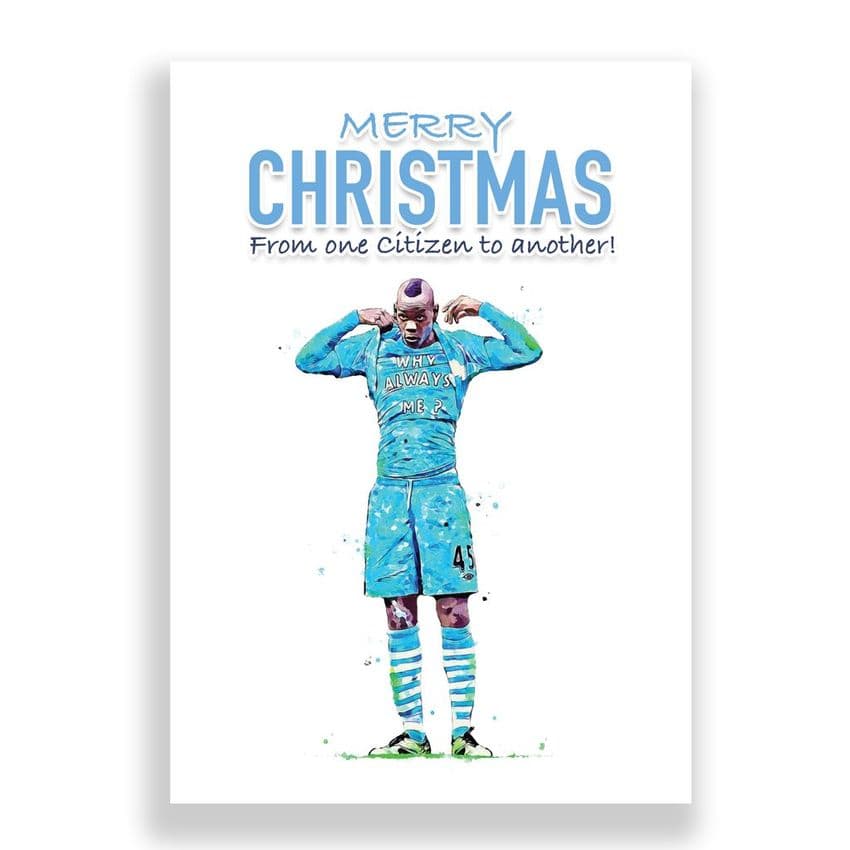 Manchester City Christmas Card | Mario Balotelli