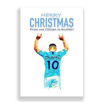 Manchester City  Christmas Card | Sergio Aguero