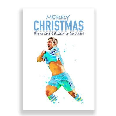 Manchester City  Christmas Card | Sergio Aguero.