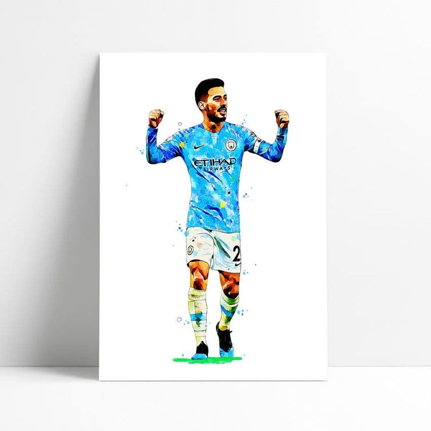 Manchester City | David Da Silva Art Print