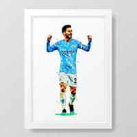 Manchester City | David Da Silva Art Print