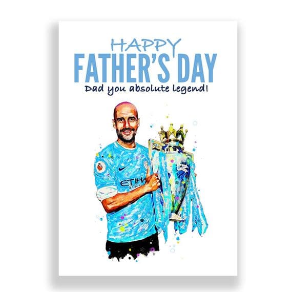 Manchester City Father's Day Card | Pep Guardiloa
