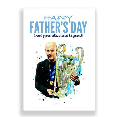 Manchester City Father's Day Card | Pep Guardiloa CL
